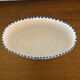 Ceramic pot blue floral decoration vintage signed modra