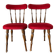 Paire de chaises en velours années 60-70