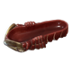 Pocket tray Michel Caugant, ruby-red ceramic and gilding - Vintage