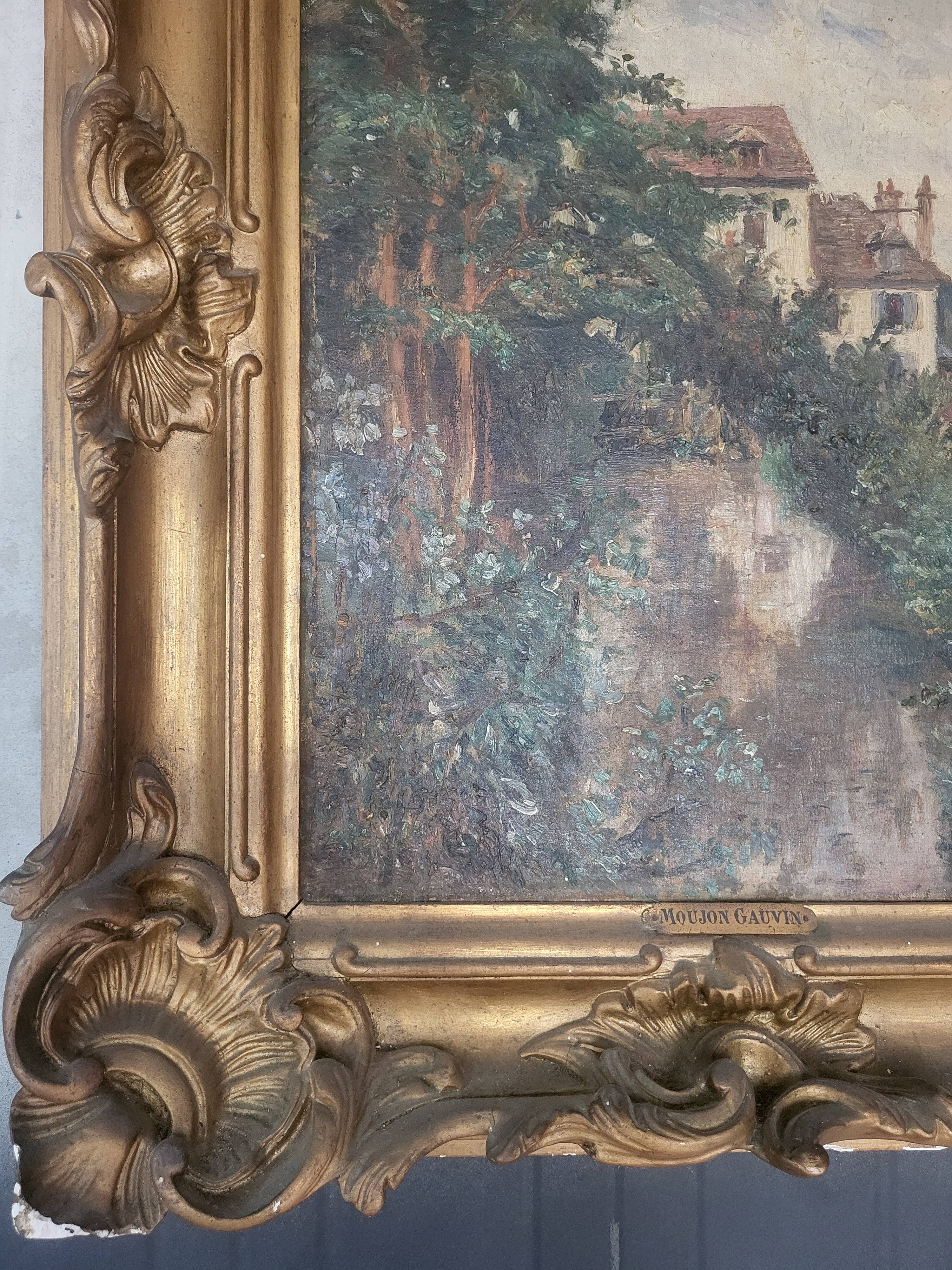 Eugénie Moujon-Gauvin (1850–1910) – Landscape with Stream - 19th century
