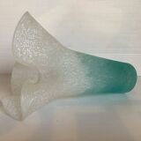 Vase mouchoir pâte de verre bicolore