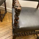 Ensemble de 2 fauteuils et 3 chaises époque Louis XIII