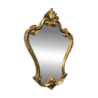 Carved and gilded wooden mirror, Louis XV style - 94 cm