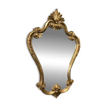 Carved and gilded wooden mirror, Louis XV style - 94 cm