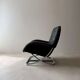 Swiss lounge chair with ottoman by Robert Haussmann from the 1980s.