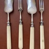 Antique Cutlery - Dessert spoon and fork - in silver