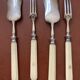 Antique Cutlery - Dessert spoon and fork - in silver