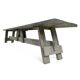 Antique workshop bench in weathered wood