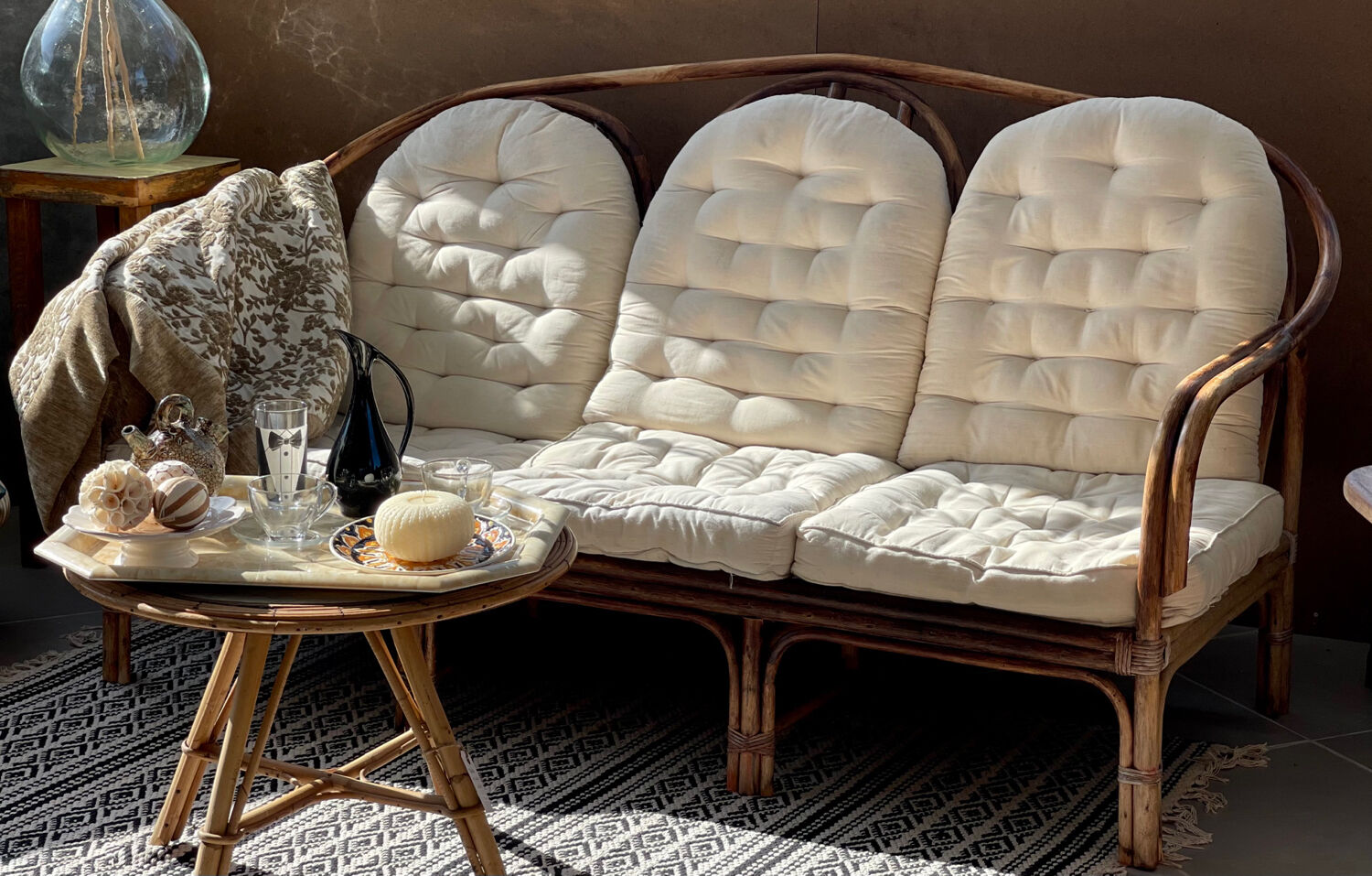 Bamboo sofa 1970