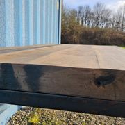 Industrial table 200 x 100 cm with wooden top + metal base