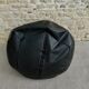 Pear armchair in imitation black leather