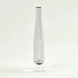 Mid Century Scandinavian Striped Glass Vase, V. Lindstrand for Kosta, 1950s