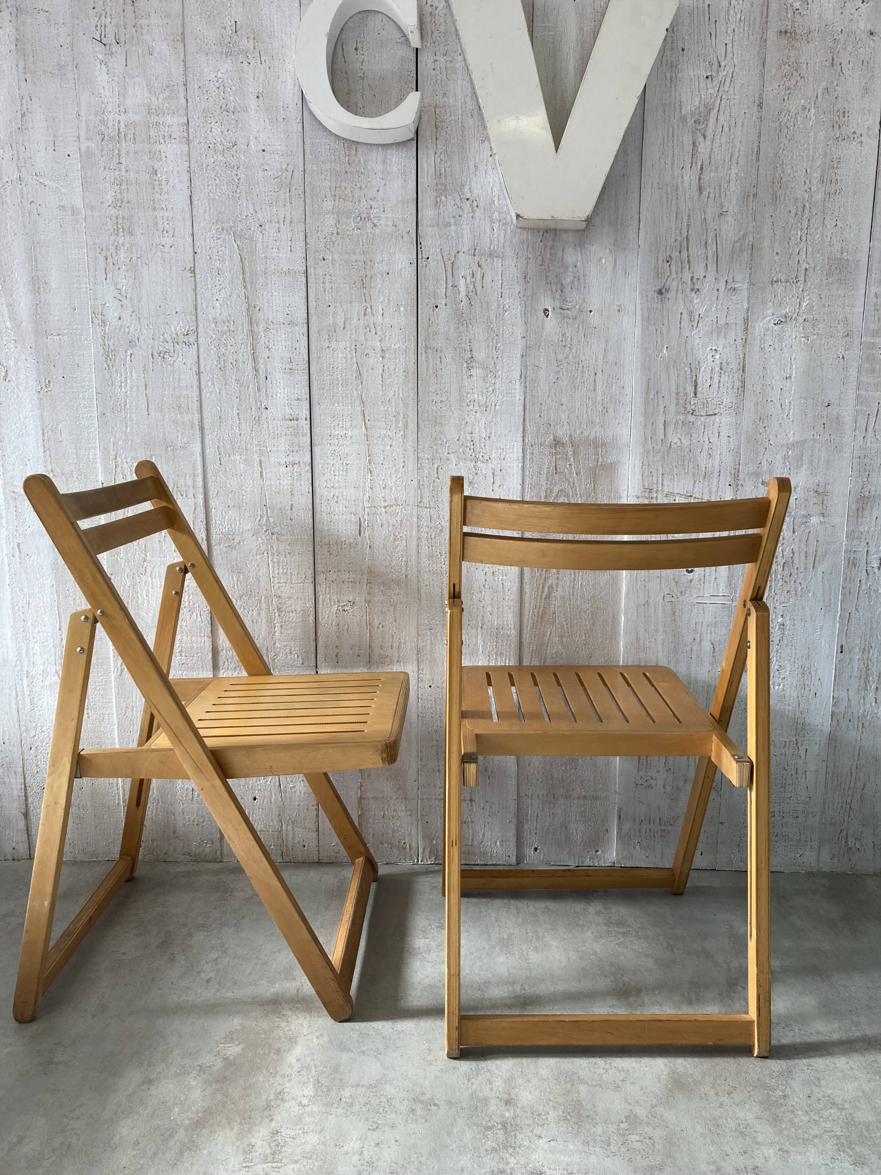 Pair of vintage folding chairs