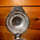 Beautiful moulded glass carafe jug, silver-plated mount, vintage.