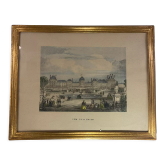 Color engraving, Les Tuileries, Paris