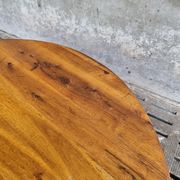 Old round table walnut dining table 140 cm