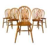 Ensemble de 6 chaises de salle à manger vintage Ercol, années 1950.