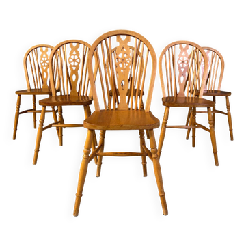 Set of 6 vintage Ercol dining chairs, 1950s
