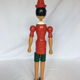 PINOCCHIO WOODEN ARTICULATED COAT RED AND GREEN HANDMADE VINTAGE