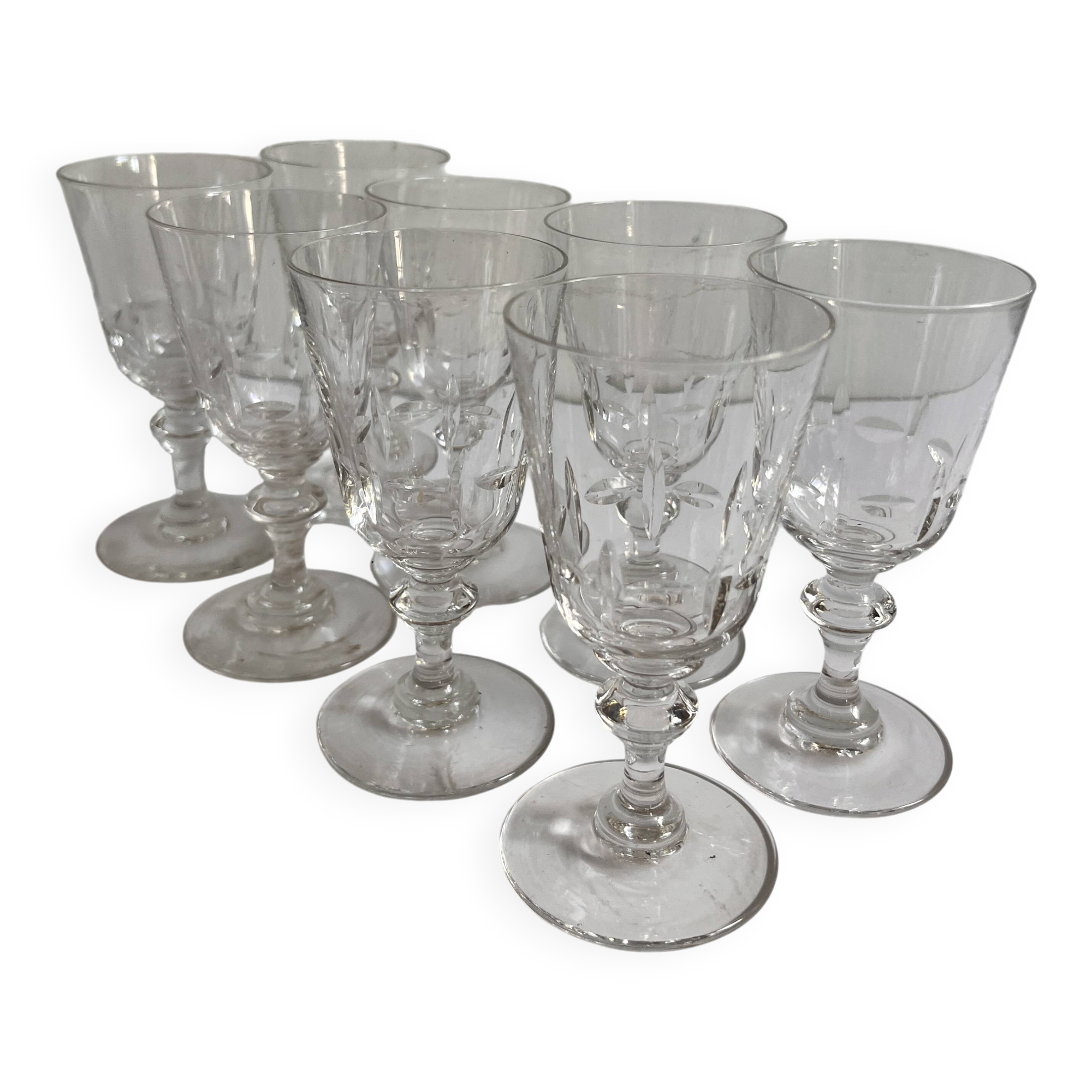 Crystal liqueur glasses