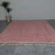 Custom traditional Beni Ouarain rug in handmade pink, 2/3 m.