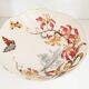 Fruit bowl with polychrome design in Lunéville earthenware, round dish
