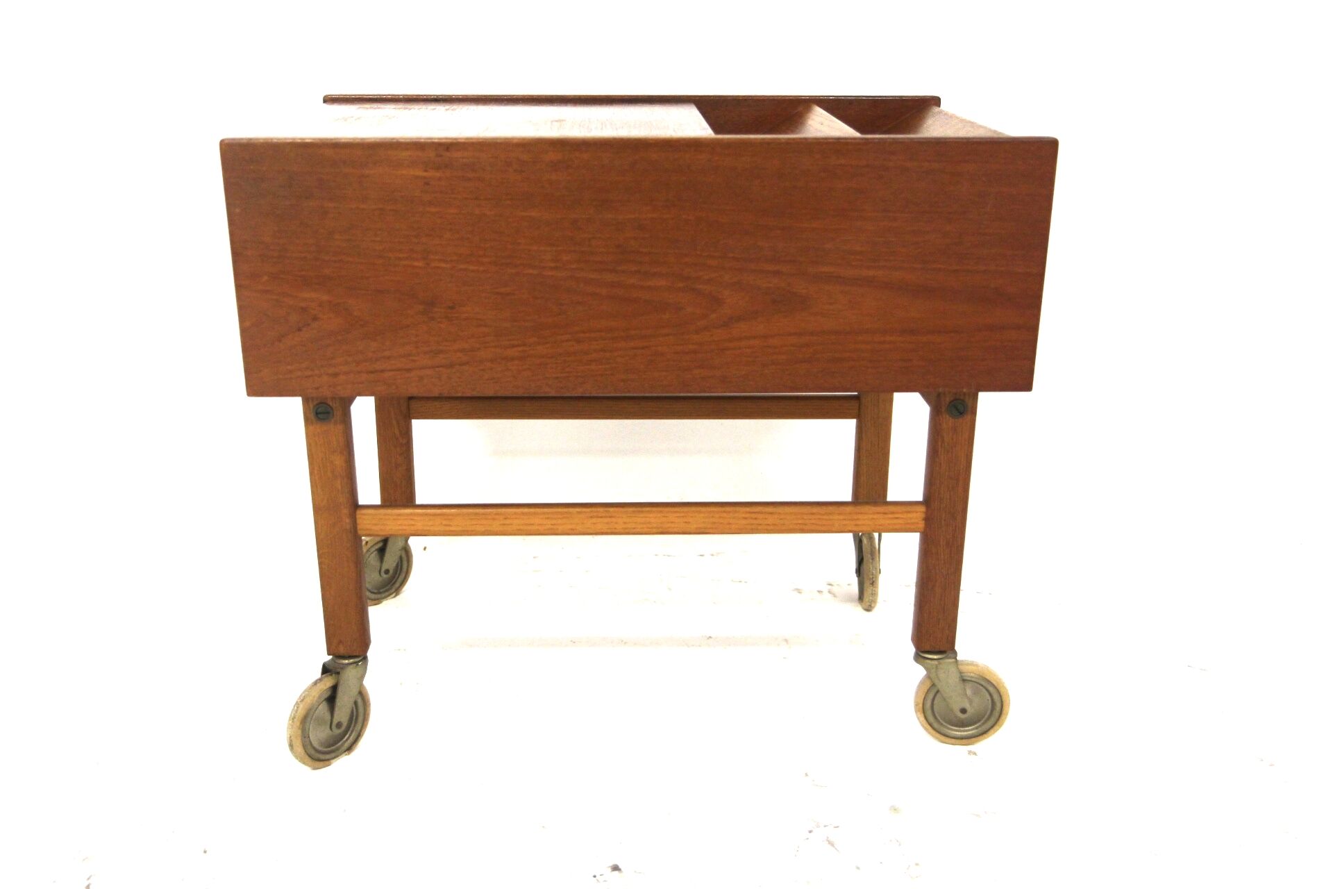 Teak and metal magazine rack, Sweden, 1960