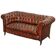 Small Victorian leather Chesterfield sofa