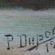 Pair of paintings landscape school of barbison signed p. duport - 1913