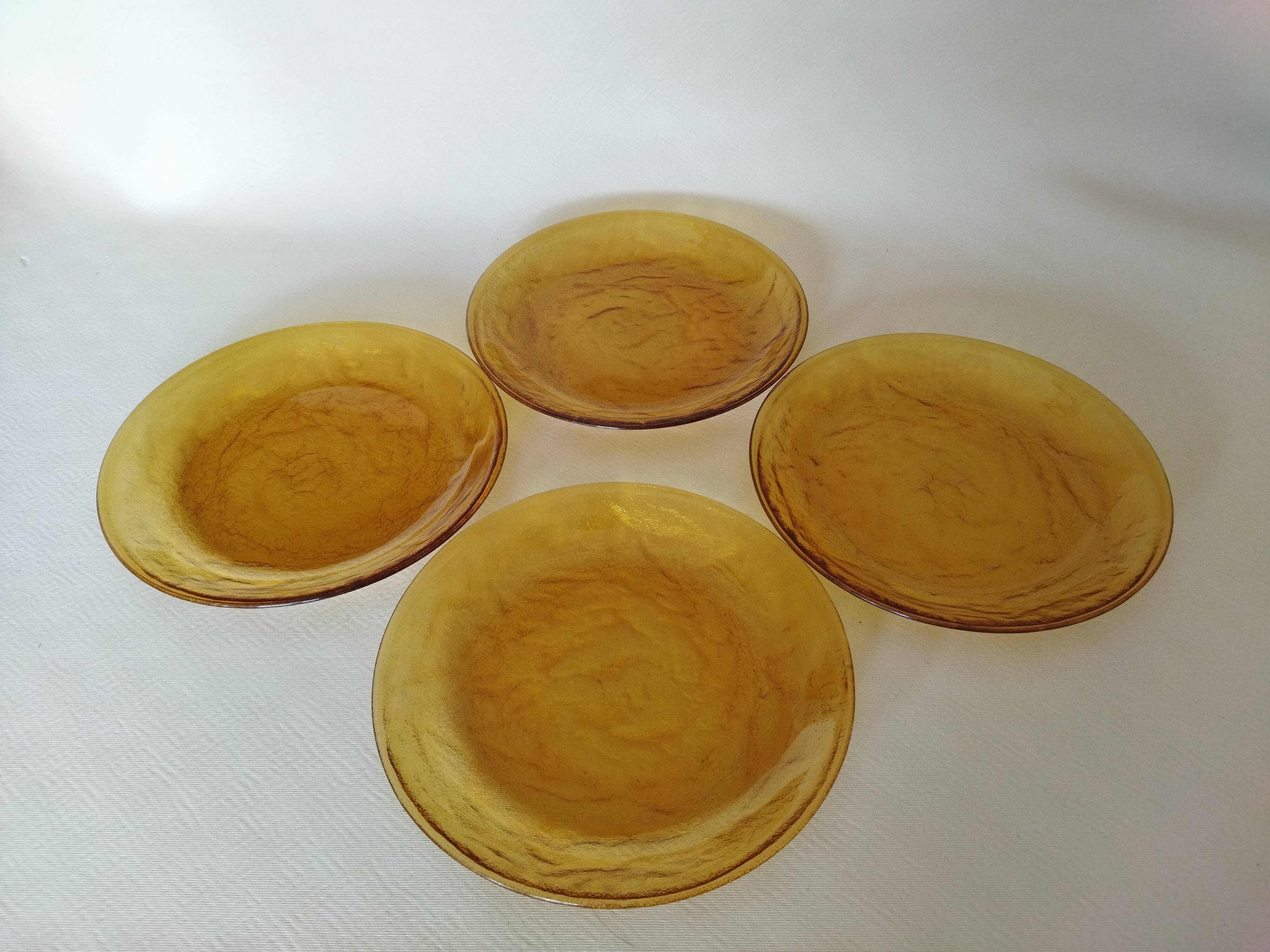 Flat plates Arcoroc Sierra amber