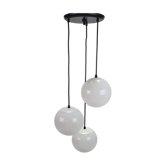 Suspension avec 3 boules blanches, années 1970
