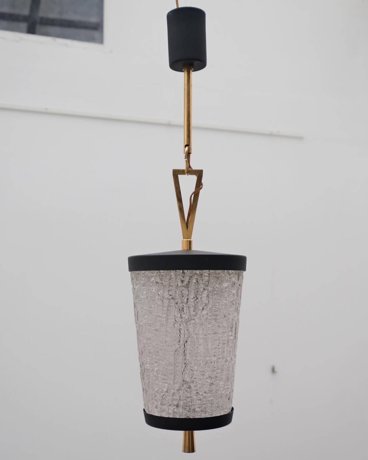 ARLUS chandelier in brass and glass, 1960