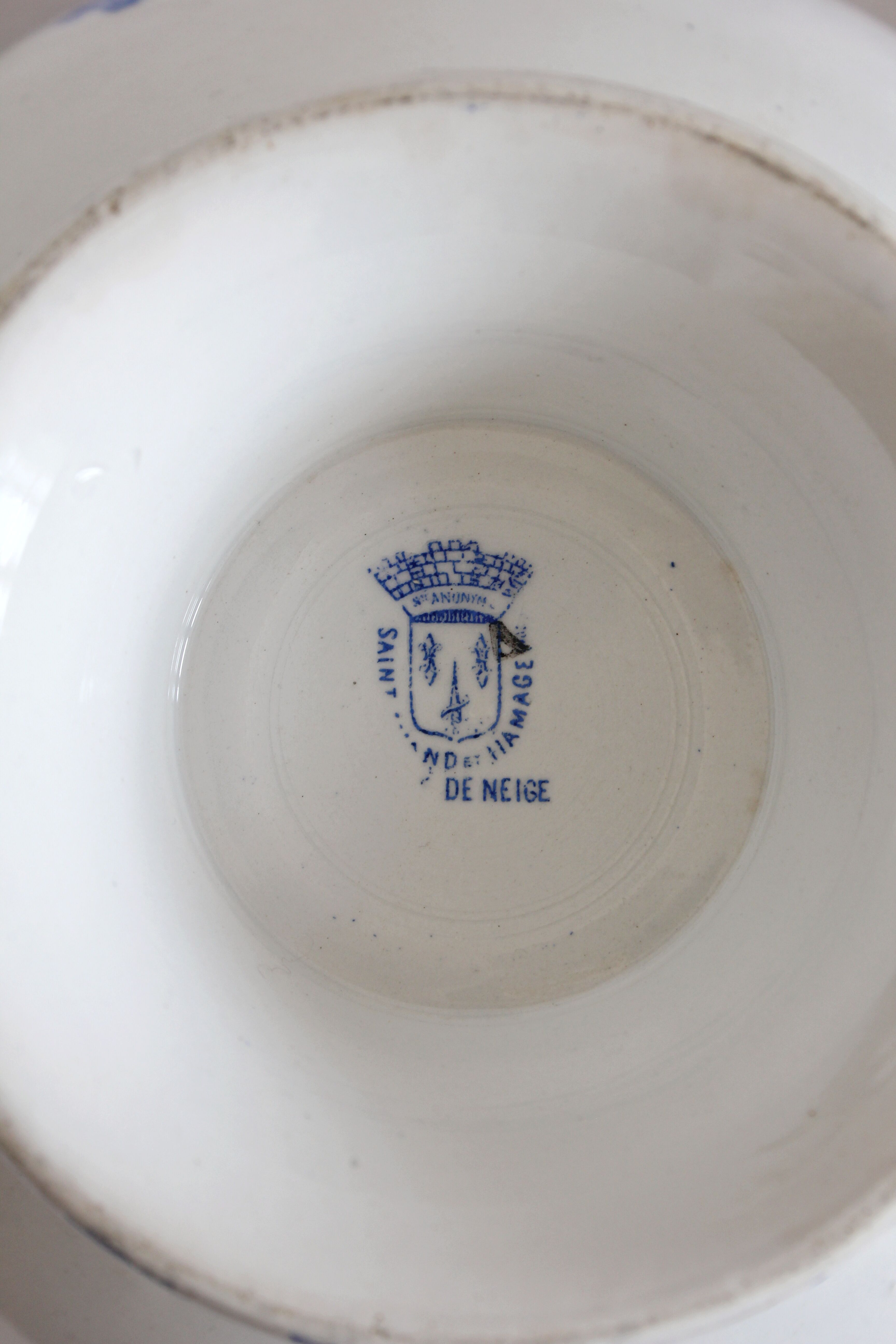 Ironstone tureen, "Snowball" pattern, Saint Amand et Hamage