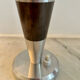 Vintage art deco lamp base, chromed metal and brass, France 1930