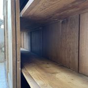 Large row of solid oak loom sliding doors