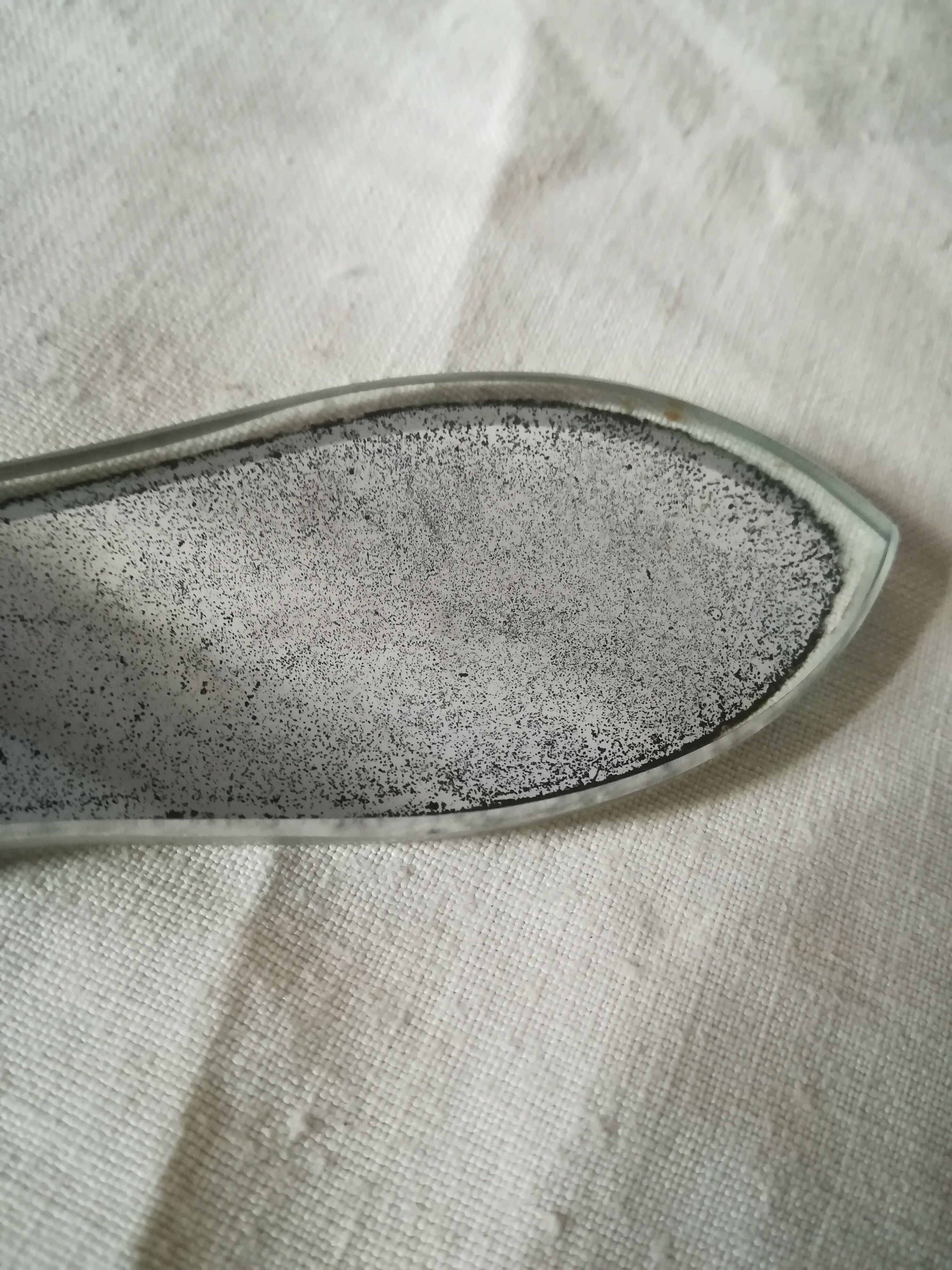 Mirror facing old hand