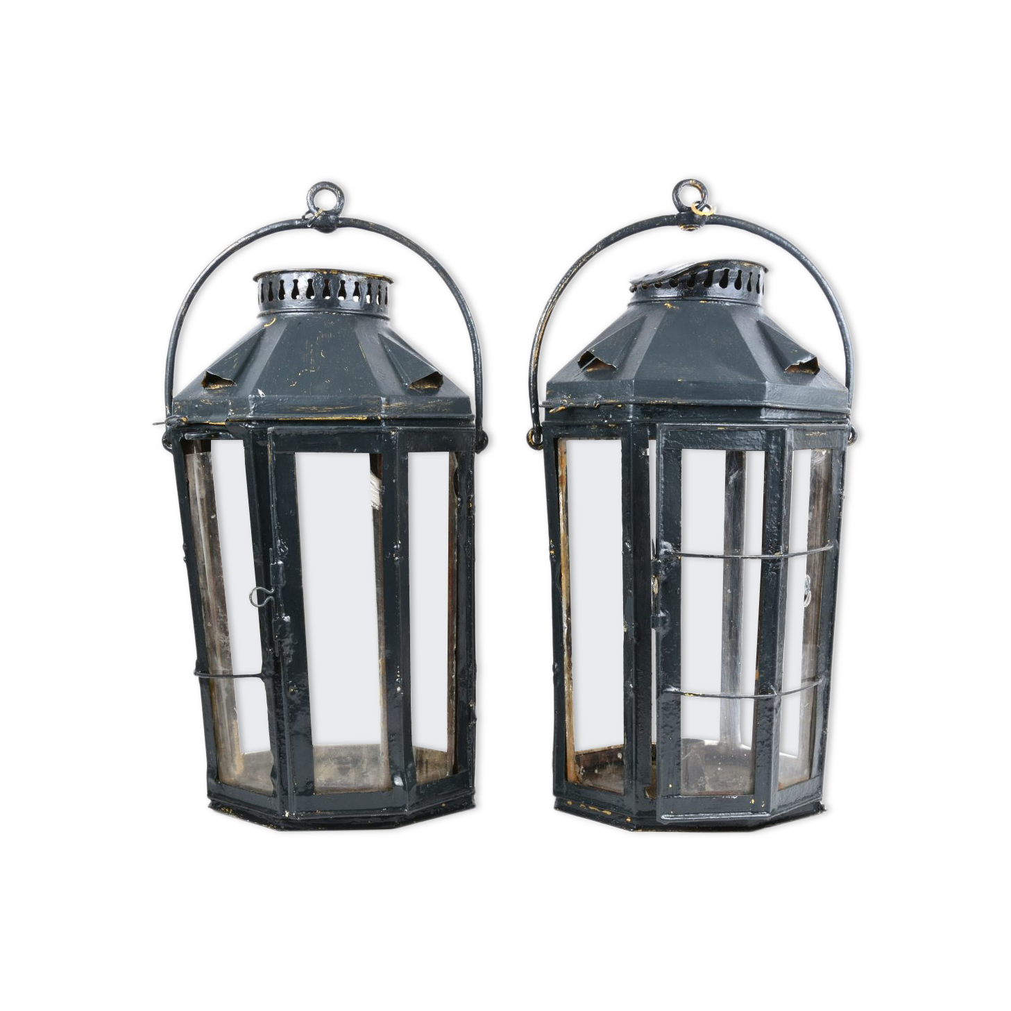 Pair of boat lanterns