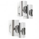 Pair of double wall lamps space age of the 60s/70s