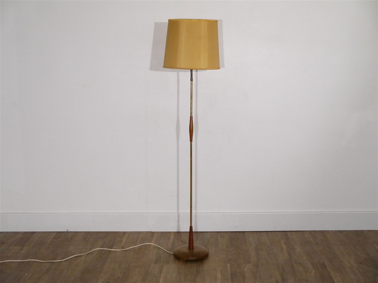 Scandinavian teak and brass lamp 1960