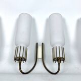 Mid-Century Modern set of three sconces in Arredoluce style. Italy 1950s