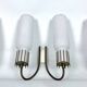Mid-Century Modern set of three sconces in Arredoluce style. Italy 1950s