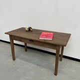Small walnut farmhouse table with spindle legs