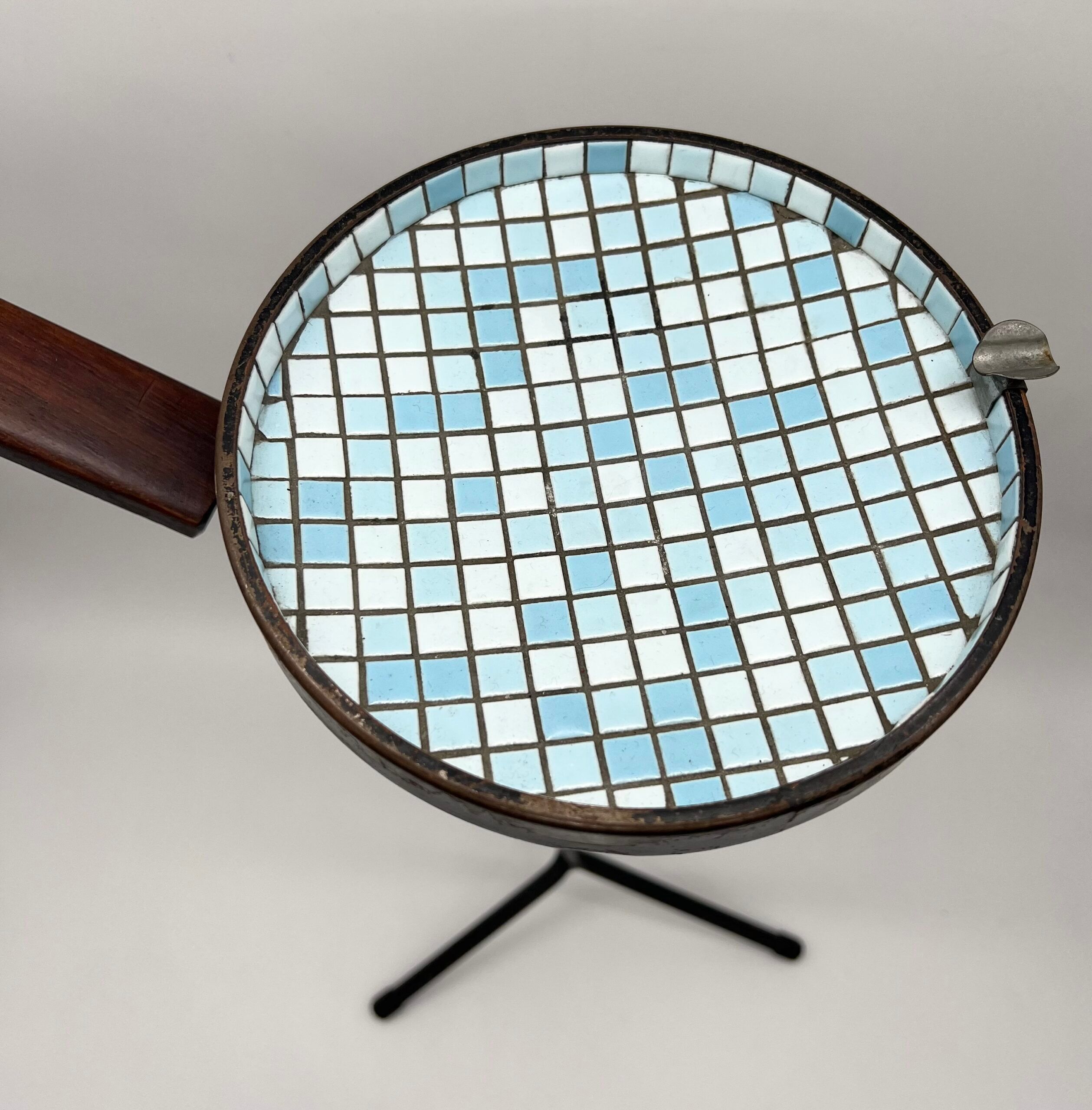 Floor ashtray "Blue Mosaic", 1950s