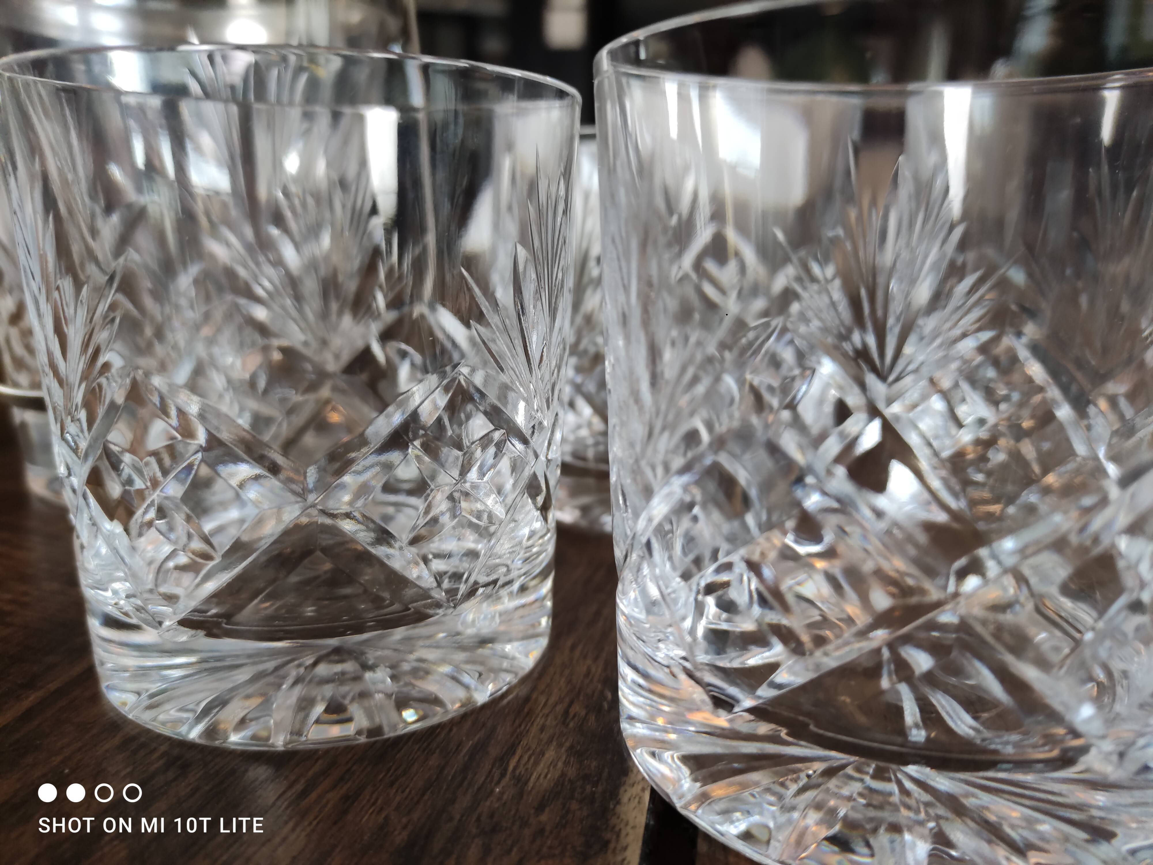 Whisky service 5 pieces in chiseled crystal