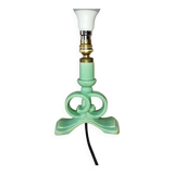 Green water slipware lamp base numbered – 1950s