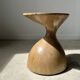 Solid wood side table (monoxyl) organic shape natural color