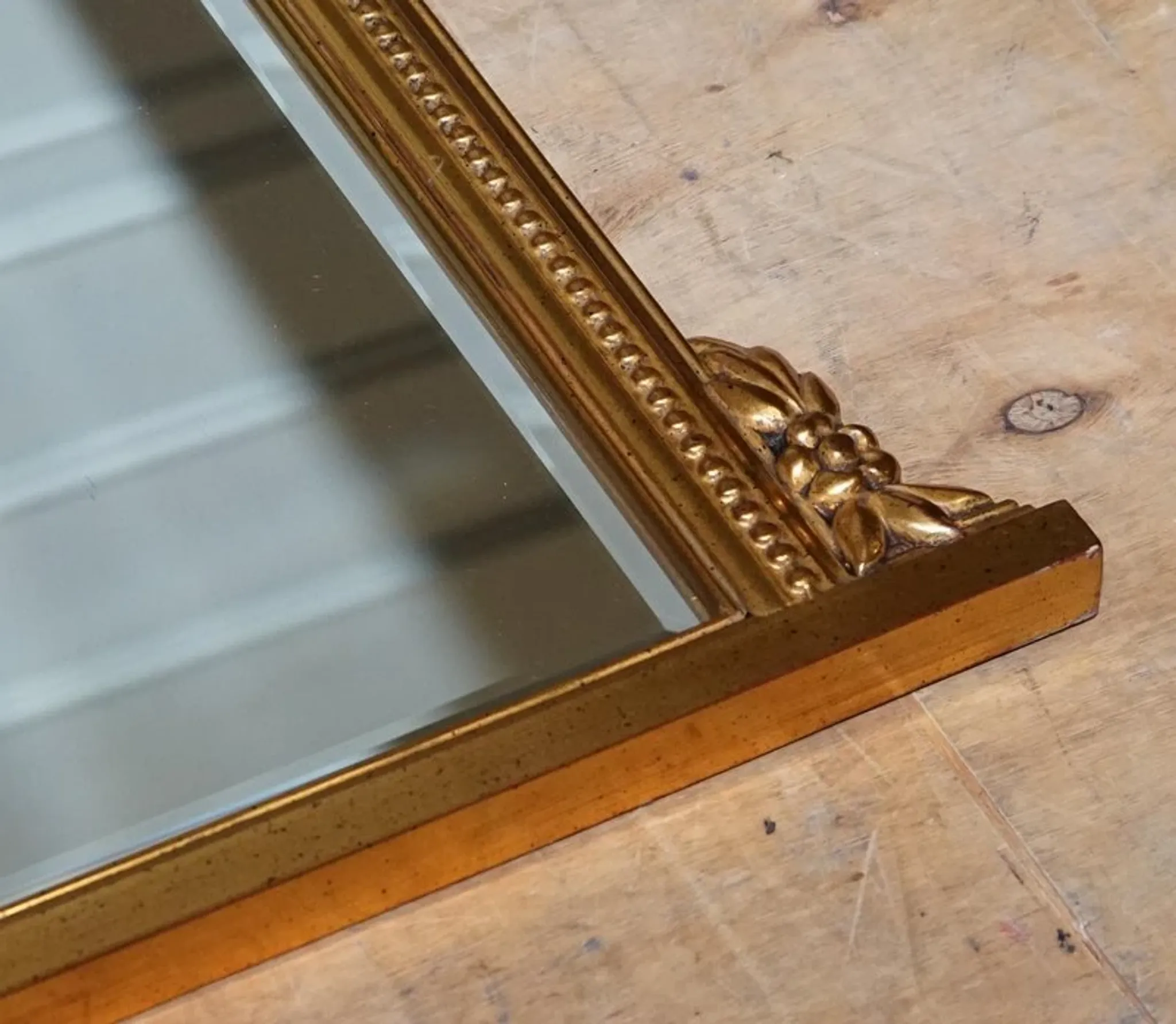 Vintage Victorian Gold Wall Mirror
