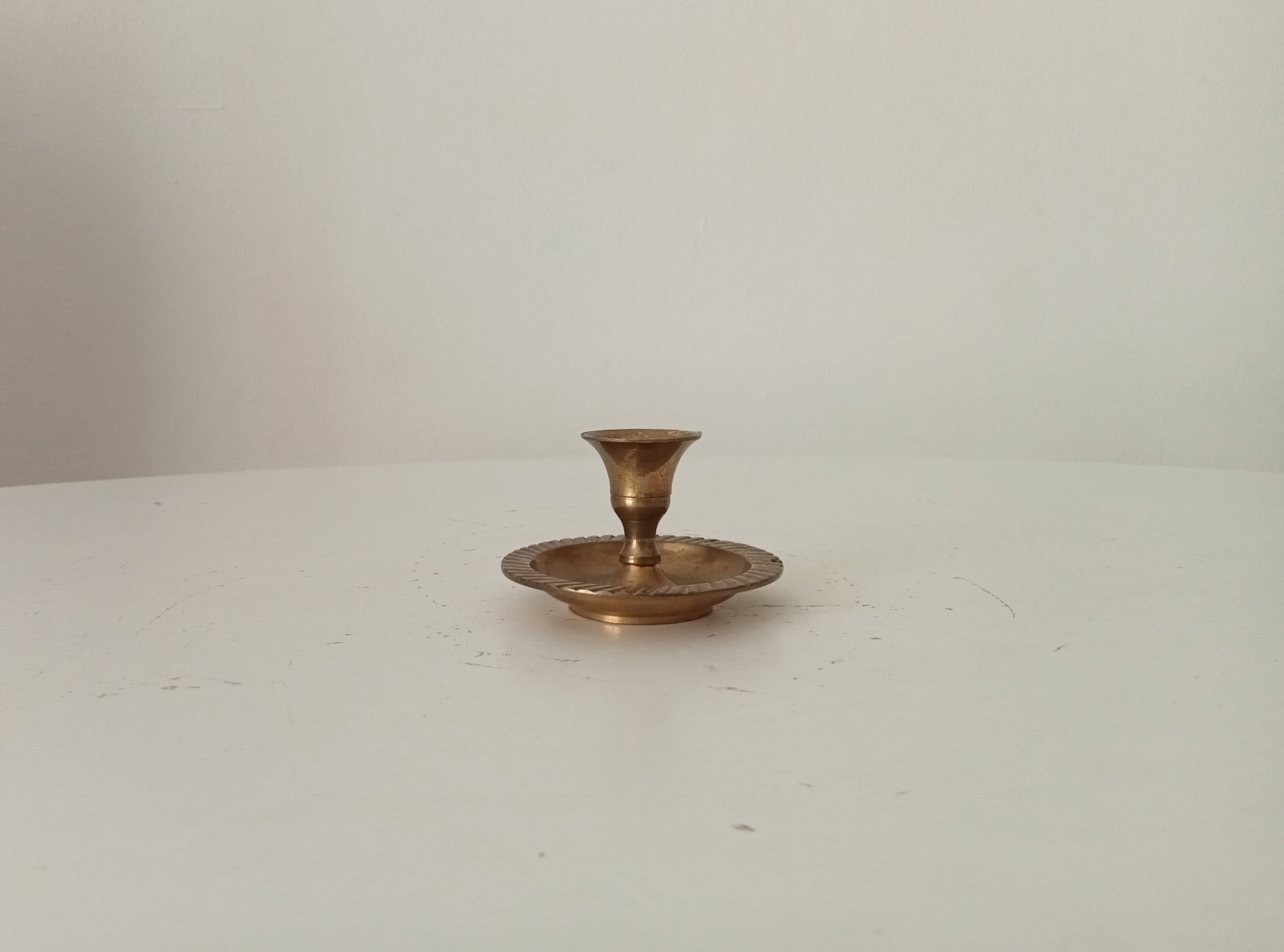 Vintage brass candle holder
