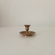 Bougeoir vintage en laiton doré