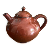 Brick red sandstone teapot from Saint Amand en Puisaye